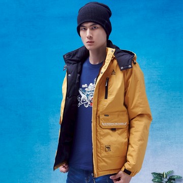 BIG TRAIN防撥工裝派克拆帽厚外套男 B40199-35&88