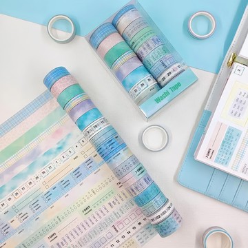 德德小品集 套裝紙膠帶 Set 10卷入 20mmX3m/1卷 15mmX3m/1卷 10mmX3m/1卷 5mmX3m/1卷  計畫清單  1捲