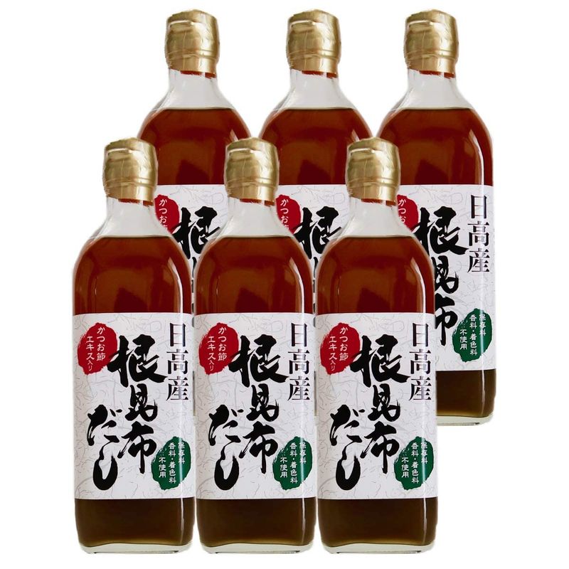 日高産 根昆布だし かつお節 エキス入り 500ml x 6本