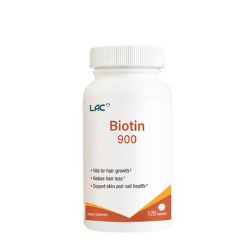 LAC 生物素900食品錠120錠(自信飄逸/男女適用/迷人法絲/素食可)