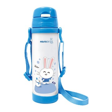 PERFECT 理想牌 金緻316不鏽鋼學生真空保溫杯 粉藍色500cc-Leidea樂德兒