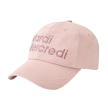 韓國 Mardi Mercredi CAP MARDI 韓製 純棉刺繡棒球帽 粉紅色PINK