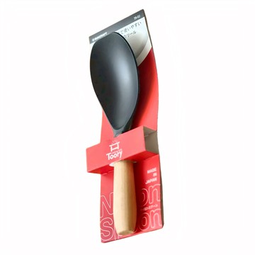 SUNCRAFT 川嶋 多功能電烤盤專用 木柄攪拌勺 - 尼龍耐熱材質，天然木  21 x 6.5 x 3.5cm  1支