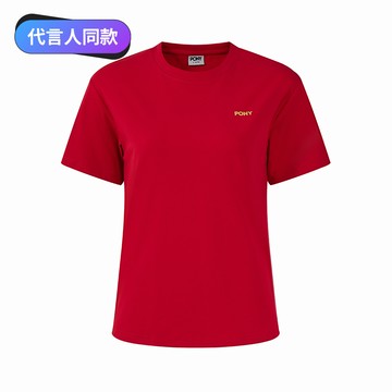 【PONY】馬年新款女短袖 紅 任嘉倫同款-261W2AT30RD