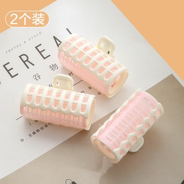 空氣劉海卷發筒女發卷筒空心卷自粘塑料夾器懶人八字發卷筒卷發器