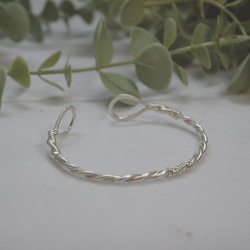 螺旋雙魚純銀手環