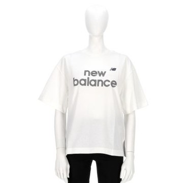 New Balance 女款 白色 美規 寬鬆 文字 印花 T恤 運動 休閒 短袖 WT61L713WT