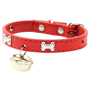 寵物爪印鈴鐺項圈 DA056 款式隨機  1個  紅色  S