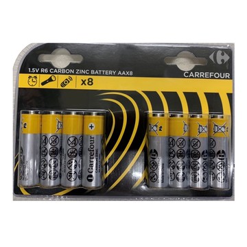 [家速配]家樂福碳鋅3號(AA)電池-8入
