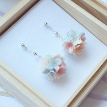 Pamycarie春夏樹脂黏土花球925純銀耳環 Pinkoi 設計購物網站 Line購物