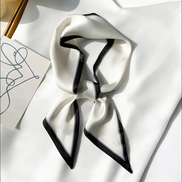 時尚百搭春秋小領巾細窄長條小絲巾長巾女韓版氣質裝飾領帶發帶【繁星小鎮】P