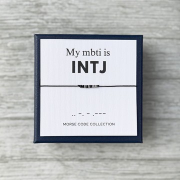【INTJ 建築師】MBTI 16型人格。摩斯密碼。手繩手環。聖誕禮物