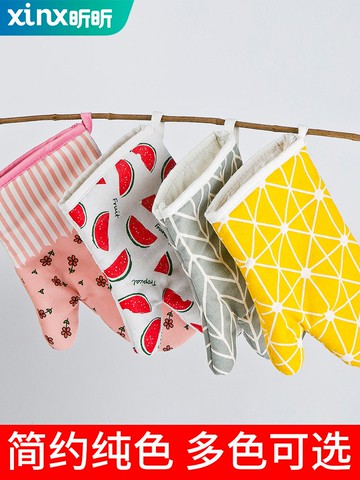 2只加厚防燙手套隔熱烤箱專用耐烤爐微波爐烘焙防熱廚房家用高溫