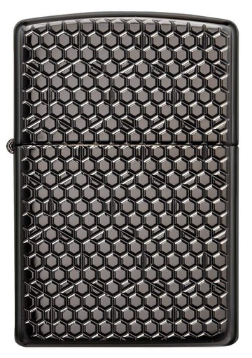 ├登山樂┤美國 Zippo Armor Black Ice-Deep Carve 防風打火機 # 49021