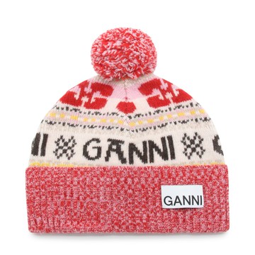 Ganni - Multicolour Wool Blend Beanie