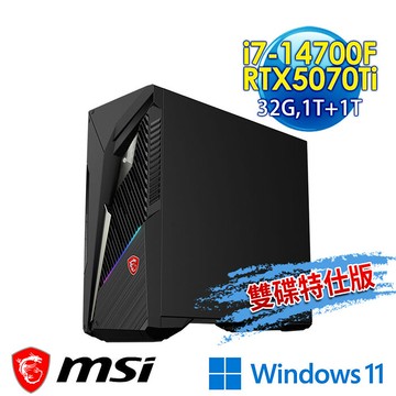 【硬碟升級特仕版】msi微星 Infinite S3 14NVR7-3207TW RTX5070Ti 電競桌機(i7-14700F/32G/
