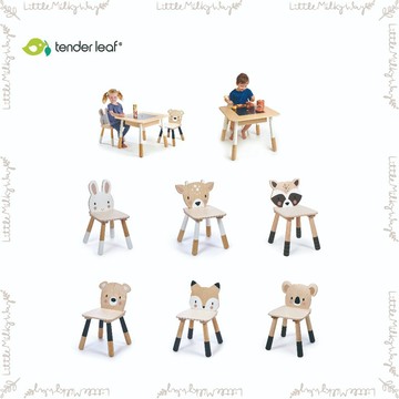 【LMW親子選品】🌿美國 Tender Leaf  - 森林夥伴桌椅組 童話森林浣熊椅 童話森林萌萌鹿🌿木質玩具 桌椅組