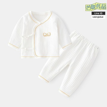 【A類純棉】嬰兒內衣套裝 新生兒衣服 和尚服 寶寶秋衣褲 分體套裝 初生兒衣物 無骨縫製 親膚透氣 花邊印花 春秋四季款