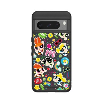 Pixel 8 Pro SolidSuit 黑 - The Powerpuff Girls 飛天小女警 - 可愛小女警貼紙款