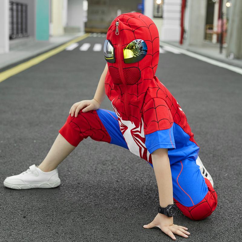 スパイダーマン 子供用 羽織り Tシャツ 半袖セット 可愛い夏服