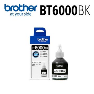 【Brother 兄弟】BT6000 BK 原廠黑色墨水(適用T300 T500W 700W T800W)