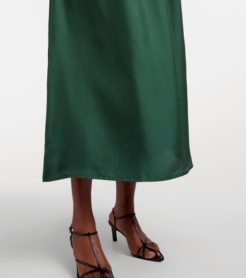 Asceno Roma silk twill maxi skirt