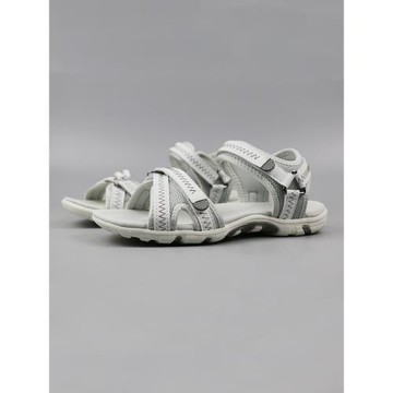 外貿訂單夏季真皮鞋墊魔術貼可調節露趾沙灘鞋戶外吸汗休閑涼鞋女