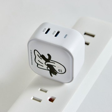 【TOYSELECT】Percentage貓抓傷幽靈GaN 45W Type-C雙孔充電頭