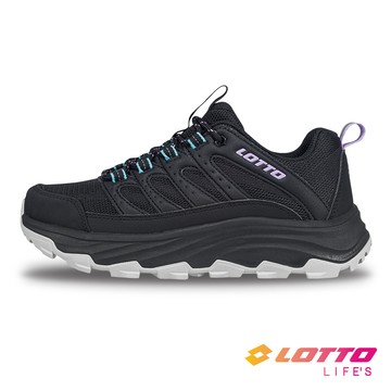 【LOTTO 義大利】女 寬楦 CT330 防潑水登山鞋(黑-LT5AWO9320)