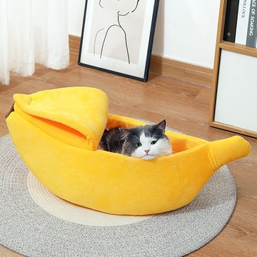 香蕉船保暖寵物睡窩