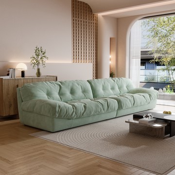 【obis】雲朵沙發(雙扶手小三人位)/小三人豆綠色