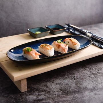 Homely Zakka 星空窯變釉 陶瓷餐盤碗餐具_小旦形盤