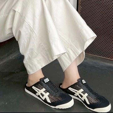 ONITSUKA TIGER MEXICO 66 SABOT 黑編織拖鞋 懶人鞋 鬼塚虎 女 1183C123-001