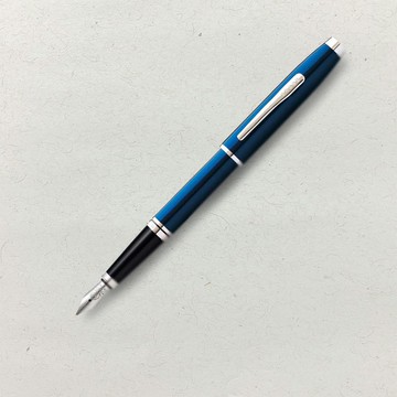 【CROSS】 Coventry高雲藍亮漆白夾鋼筆 免費刻字 (原廠正貨)