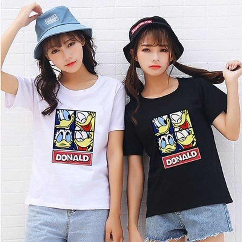 50名セール中 7color 綿100 ドナルドちゃんtシャツ 可愛いドナプリント女子会tシャツ ドナルド Tシャツ ディズニー Tシャツ 半袖 レディース 友達同士 通販 Lineポイント最大1 0 Get Lineショッピング