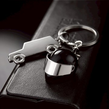 摩托車頭盔鑰匙扣掛件創意個性汽車鏈圈環男女書包小掛飾定制刻字