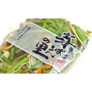 山菜ミックス 80g×6個 (みず・わらび・えのき・たけのこ・なめこが入った水煮) 山菜独特の食感と風味がたまらない国産水煮。