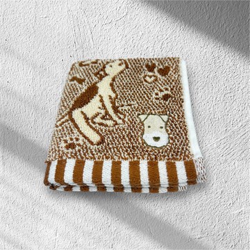 Wirefoxterrier剛毛獵狐梗 提花小方巾(22*22cm)