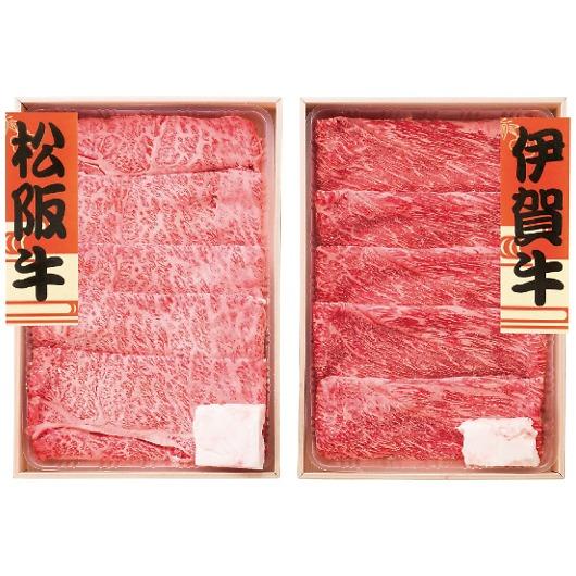 お歳暮 松阪牛、伊賀牛 松阪牛＆伊賀牛 すき焼き食べ比べセット US40-MA1 KRS40-IG1