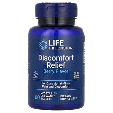 Life Extension, 不適緩解，漿果味，60 片素食咀嚼片