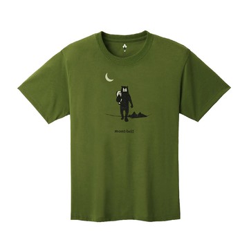 mont-bell 日本 wic. t moonlight 月光熊短排汗t恤卡其(偏綠)1114