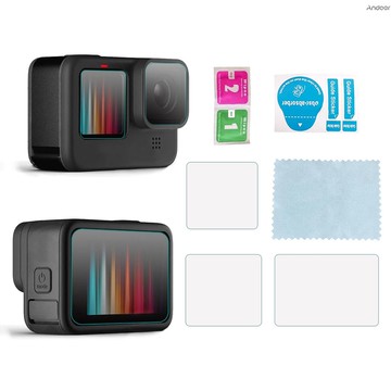 屏幕保護膜 3 件運動相機屏幕保護膜套裝 1 個鋼化玻璃鏡頭保護膜 + 1 個前顯示屏保護膜 + 1 個帶 S Came