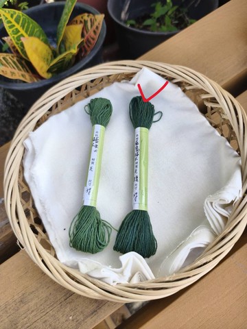 藍染與福木羊毛單股刺繡線(4)