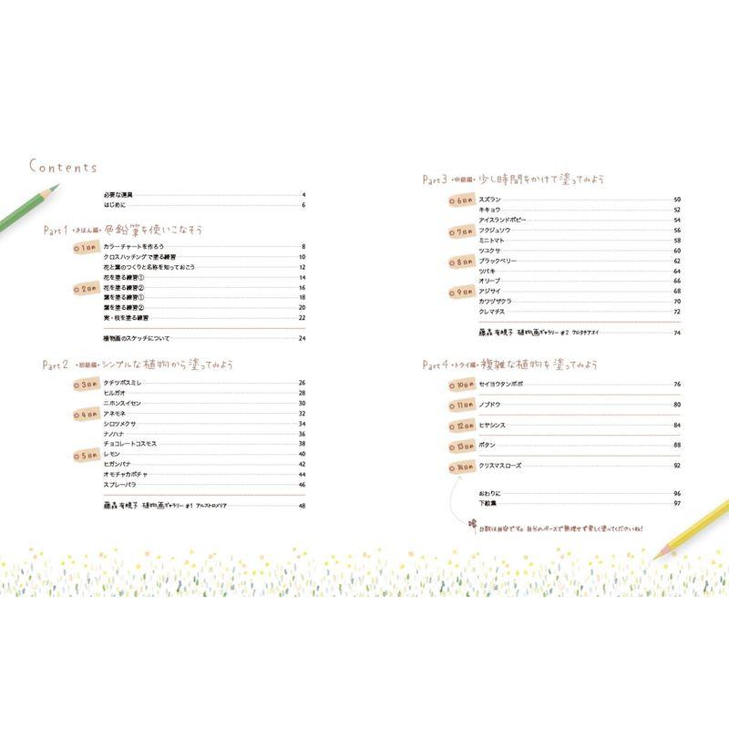 14日間でマスター 描き込み式 色鉛筆で植物画レッスンブック