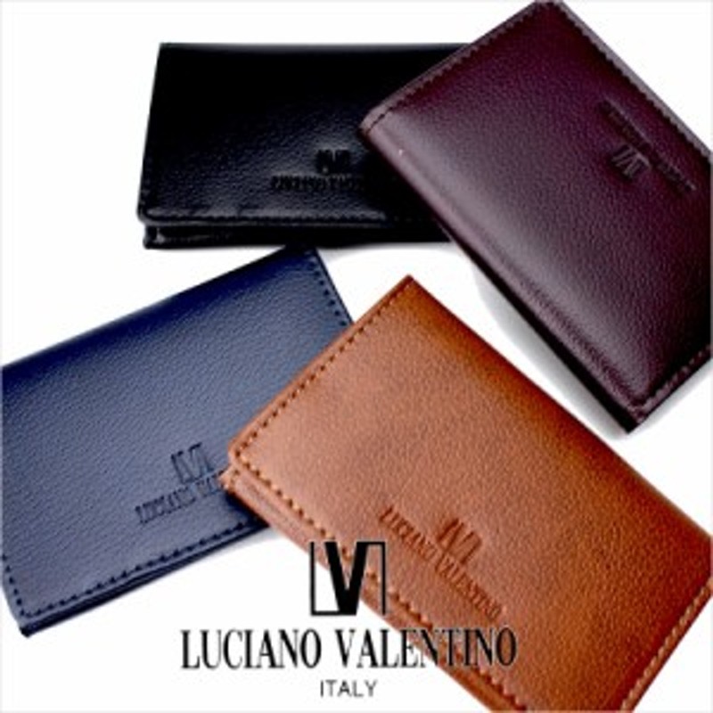 ルチアーノ バレンチノ LUCIANO VALENTINO 名刺入れ LUV-8006 返品交換不可【メール便配送商品/ラッピング不可】  LINEショッピング