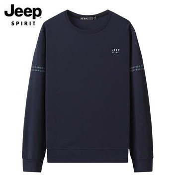 吉普衛衣男士秋季新款潮流帥氣內搭長袖t恤休閑套頭打底衫青年男