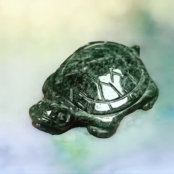 【吉祥‧長壽】花青翡翠烏龜擺飾 | 天然緬甸玉翡翠A貨 | 送禮