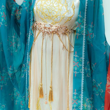 清月鹿鳴原創古風漢服腰鏈宮絳腰帶配唐風訶子裙齊胸齊腰襦裙多用