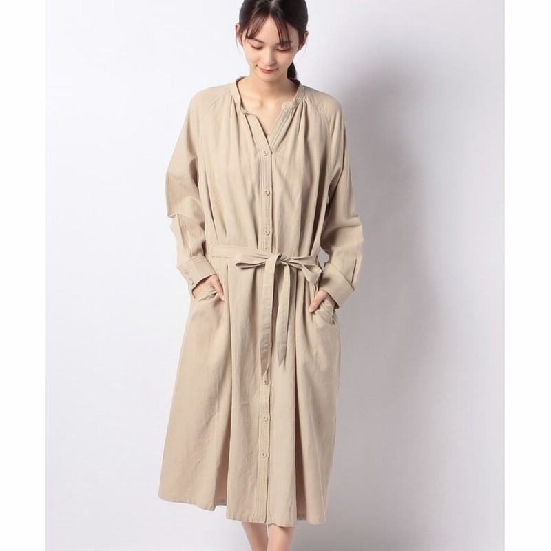 メルローズ クレール スキッパーシャツワンピース レディース ライト ベージュ F Melrose Claire 通販 Lineポイント最大get Lineショッピング