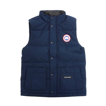 Canada Goose 再生輕量尼龍立領拉鍊背心(深藍)